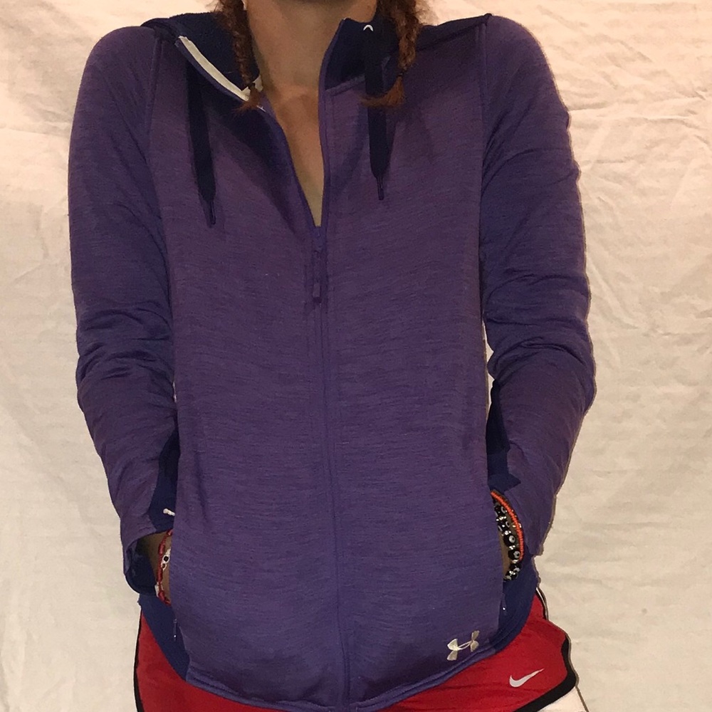 purple under armor zip up